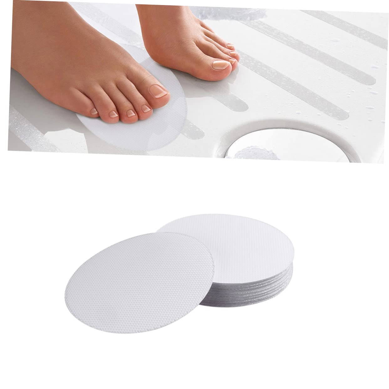 WOONEKY 72piezas Pegatinas Antideslizantes De Peva Seguridad para Bañera y Ducha Accesorios Fáciles De Instalar Adherencia
