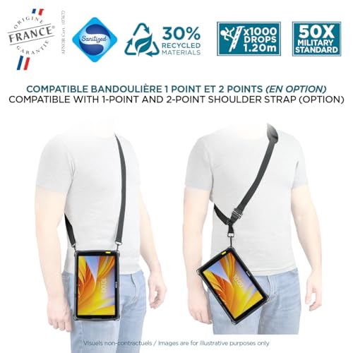 Coque Antimicrobienne Zebra ET40 MOBILIS Anti-Choc avec Scanner