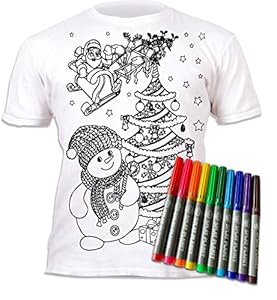 Splat Planet Ausmalbares Weihnachts-T-Shirt Set