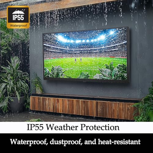 Image of MWE 65 inch Outdoor TV, Weatherproof Television, All-Weather Smart TV, 2000Nit Ultra-Bright 4K UHD, Voice Control, WebOS System, Perfect for Backyard, Poolside, Deck, RV & Outdoor Parties