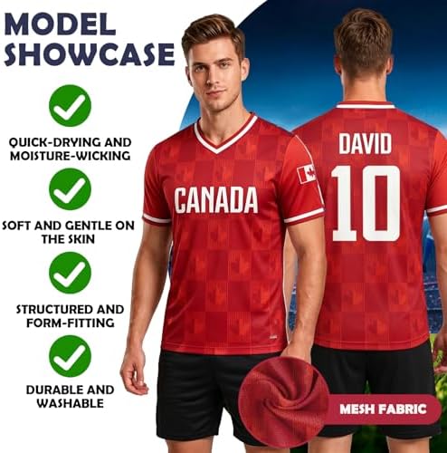 Kcyhaain Custom Soccer Jersey, Personalized 2026 Soccer Jersey with Your Name and Number Men Women Kids (Ca-na-da) - 3