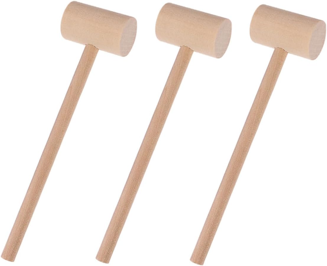 Cabilock 15pcs Wooden Mallets for Seafood Cracking Versatile Kitchen Hammers for Crab Lobster and Shellfish Smooth Tools for Easy Use Cooking and Baking