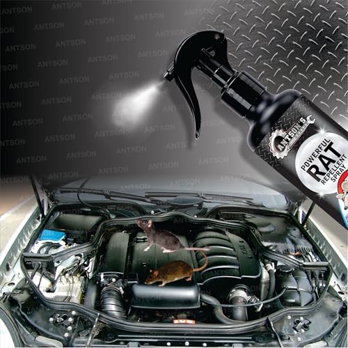 Image of Antson 250 ml Rat Repellent for Car, No Entry Rat Repellent for Cars Highly Effective Easy to Use, Odour Free Rodent Repellent for Cars, Bike, Home, Office, (Rat Killer)