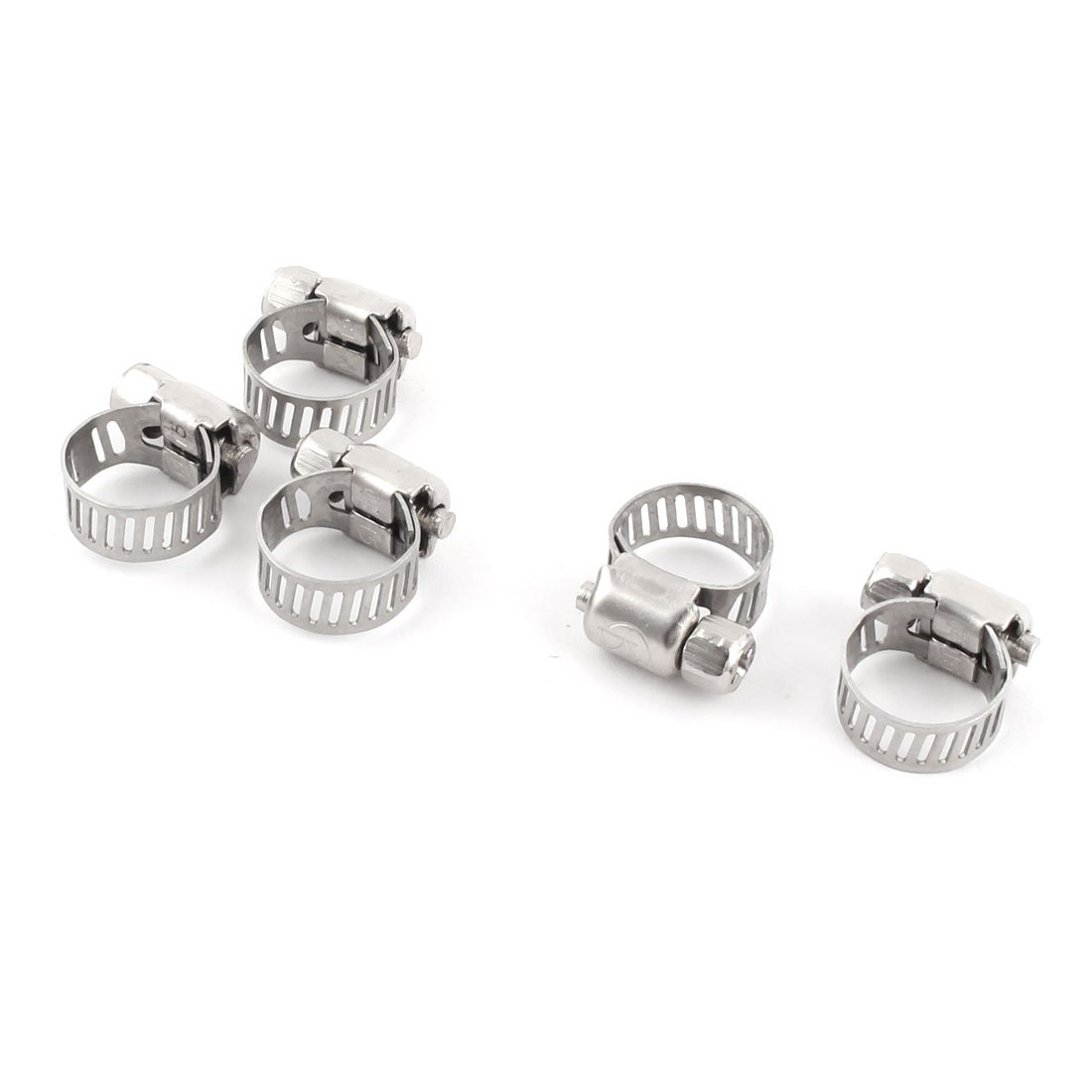 Aexit 6 mm-12mm Clamps Adjustable Cable Tight Coolant Hose Pipe Fitting Worm Gear Strap Clamps Clamp 5pcs