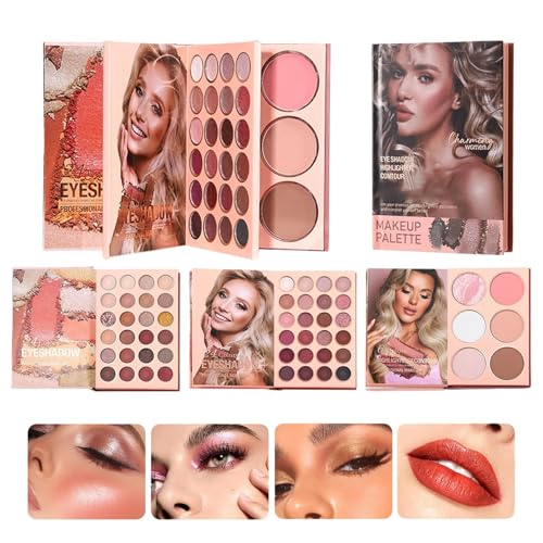 Paleta de sombras de ojos con brillo, cosméticos altamente pigmentados, para adolescentes, mujeres, mujeres, madres, festivales, fiestas, citas, escenarios, navidad