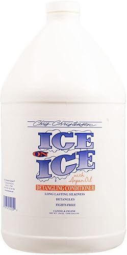 Miniatura 3 de Chris Christensen Paquete de dispensador de líquido y galón - Acondicionador desenredante para perros con hielo sobre hielo, adecuado para todos los