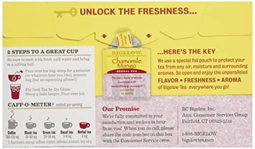 Bigelow Tea Chamomile With Mango Tea, 20 Ct #TOP2