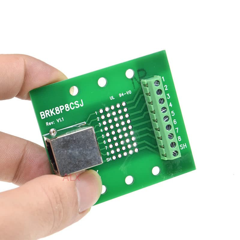 RJ45 8P8C Ethernet Adapter Mit 9 Klemmen - DIN-Schienen Montage Für Netzwerkinstallation