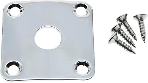 Miniatura 5 de Dopro Placa de Jackplate cuadrada curvada de metal negro para LP Les Paul de EE. UU