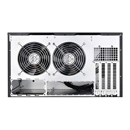 Image of Silverstone Technology CS381 Micro-ATX /Mini-DTX /Mini-ITX 8-Bay Hot-Swap 2.5 inch /3.5 inch SAS-12G NAS Storage Case with Two 120mm Dual Ball Bearing Fan, Black, SST-CS381B