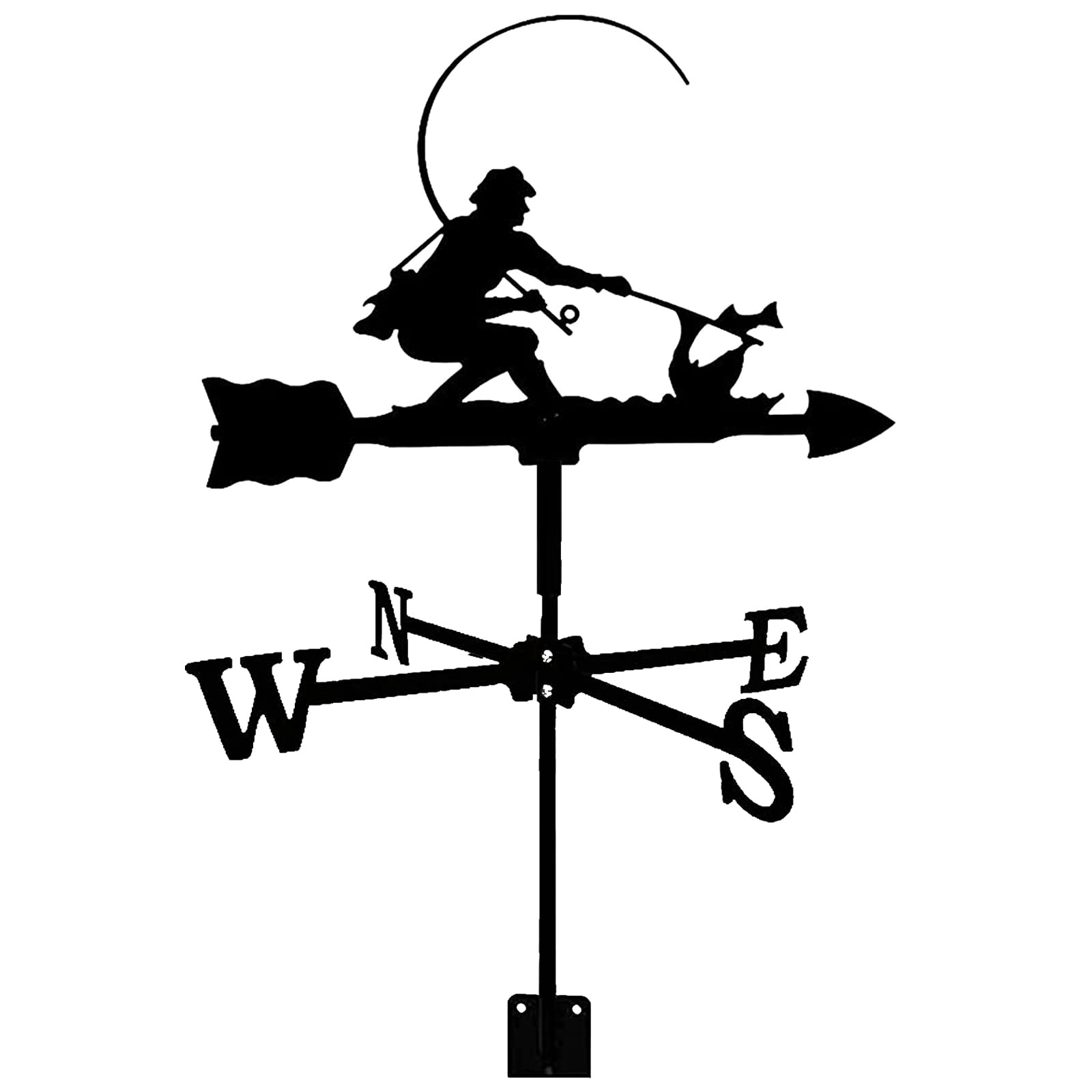Metal Bracket Weathervane Retro Weather Vane Stainless Steel Wind Direction Indicator for Garden And Yard Measuring Tool Decoration