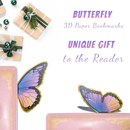 Image of Bible Tabs with Butterfly Bookmarks, Gold Foil Laminated Bible Tabs, Bible Tabs for Women, Christian Gifts, Large Print Bible Tabs, Bible Book Index Tabs Labels, Bible Study Supplies (Rainbow)