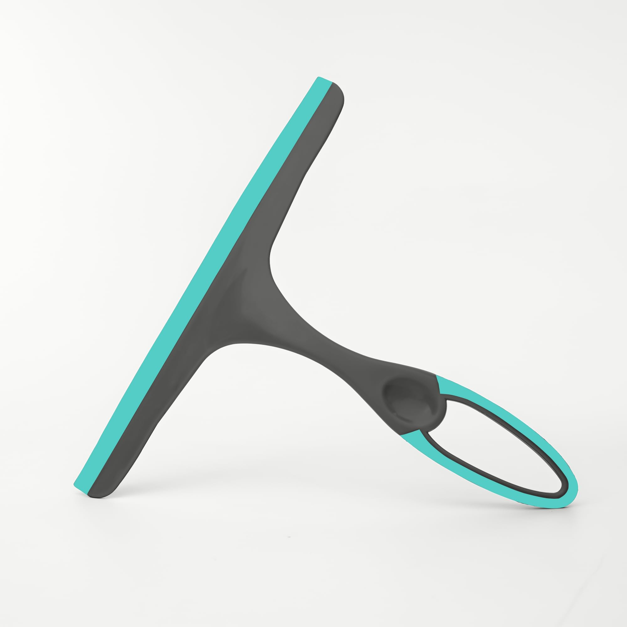 Winsome Grey Squeegee Window Cleaner | Handheld Shower Squeegee Wiper | 22.5Cm Bathroom Squeegee For Shower, Mirrors & Tiles | Turquoise/ Window Scraper Cleaner For Car & Kitchen