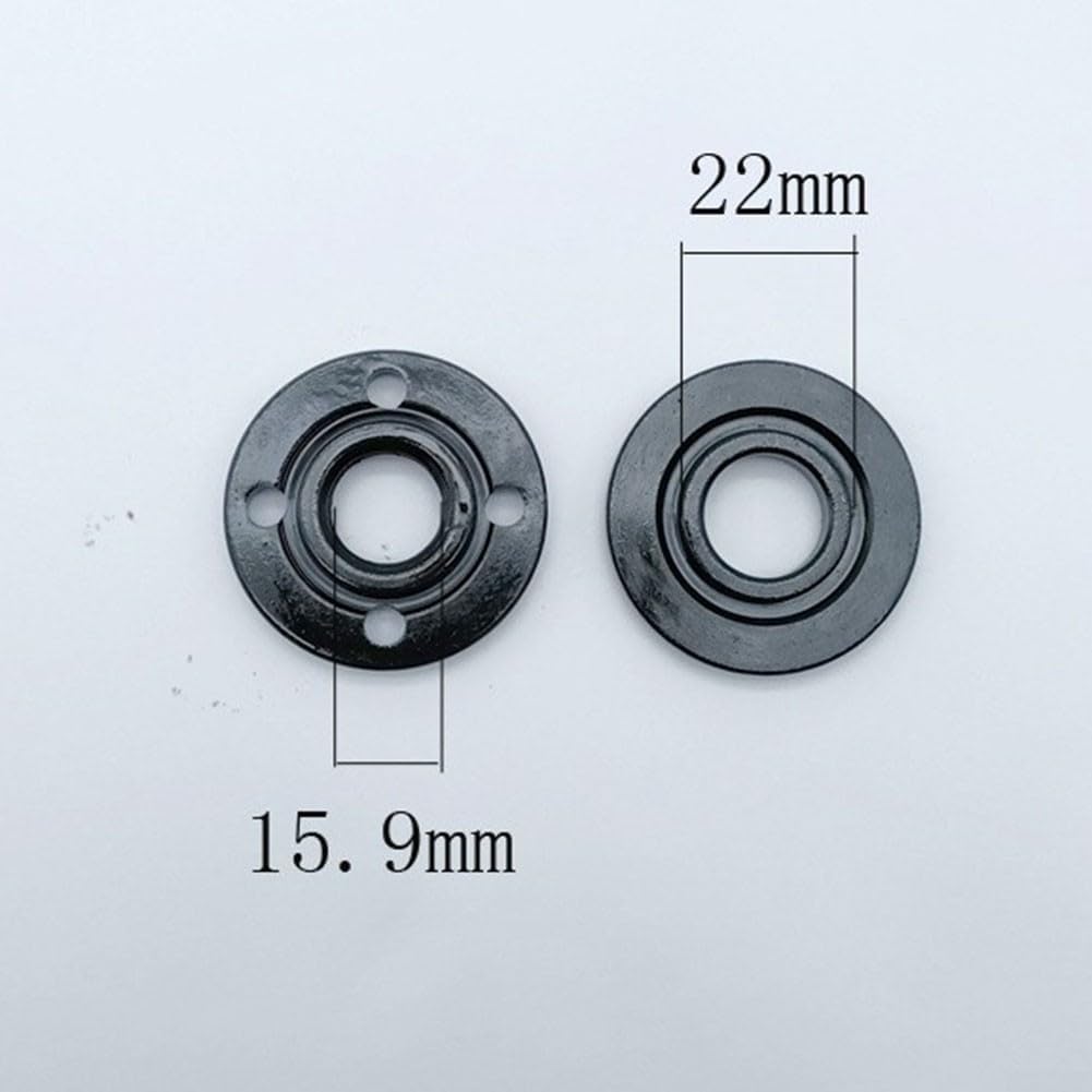 5/8-11 Thread Angle Grinder Flange Nut Set, Inner Outer Pressure with Grinding and Cutting Tasks, Black Finish(B)