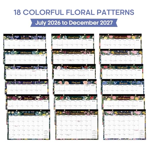 Image of Taja Desk Calendar 2026-2027, Jul 2026-Dec 2027, 18-Month, 17 inch x 12 inch
