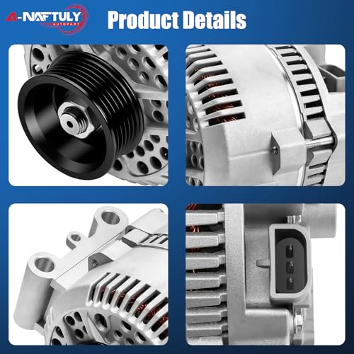 A-NAFTULY Alternator Replacement for Ford Ranger F150 E150 Explorer Escort Aerostar Bronco Pickup 2.3 2.3L 3.0L 4.0L 5.0L 5.8L 1992 1993 1994 1995 1996 1997, F07F-10300-AA F07U-10300-AA AFD0012 by A-NAFTULY - Image 6