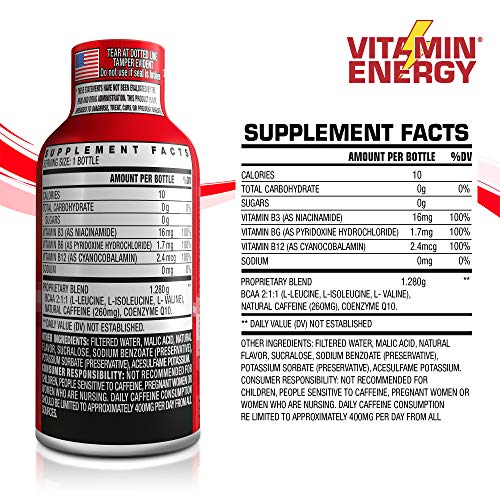 Focus Supplement Vitamin Energy Drink - Sugar Crash Free And Keto / Vegan Friendly Shots | Focus, Clarity, And Concentration Boosting | Energize Up To 7+ Hours | Tropical Infusion - 1.93 Fl Oz (Pack Of 48) #TOP4