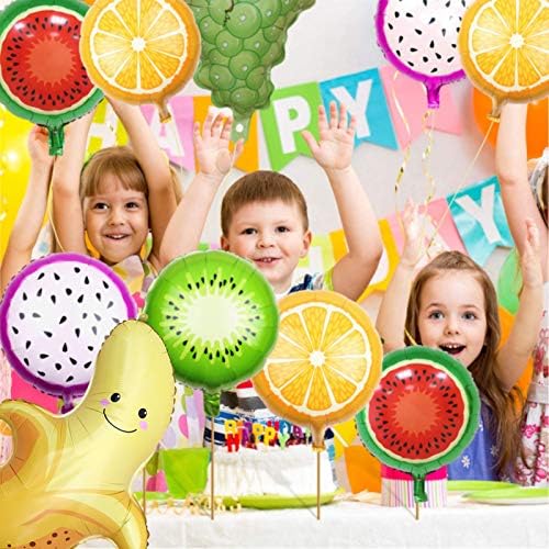 12PCS Fruit Vegetable Foil Helium Mylar Balloons, Multiple Styles Colorful Party Decoration Supplies for Birthday Wedding Christmas Baby shower Kids Gift