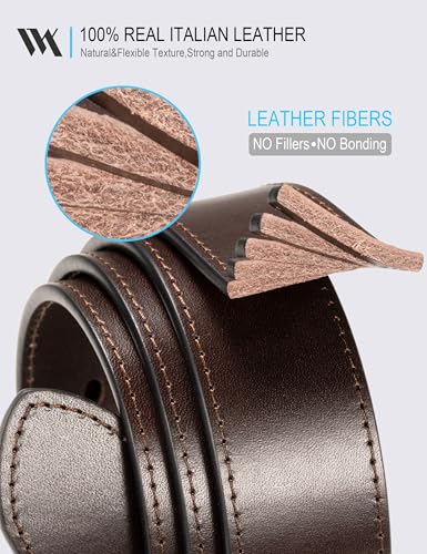 Image of WOLFANT Men's 35mm Dress Casual Belt in Gift Box,100% Italian Full Grain Real Solid Leather