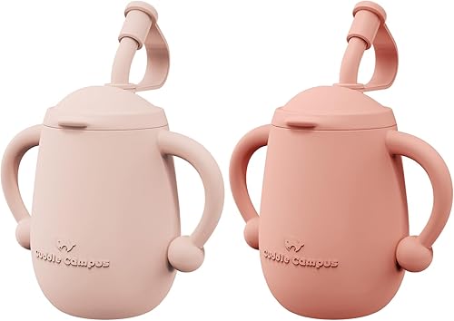 Miniatura 8 de Cuddle Campus Vasos para bebés de 7 onzas, [4 en 1] tazas para bebé, vaso de silicona inastillable, taza abierta para 6M, 6 meses, 6 a 12 meses, 1/1