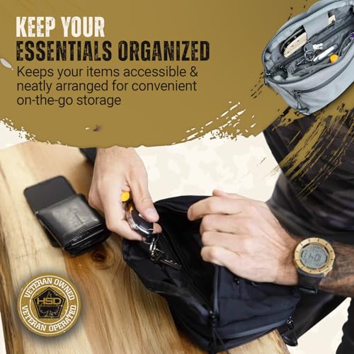 Image of HighSpeedDaddy Carry Fanny Pack - 500D Water-Resistant Nylon, Quick Access CCW Pocket, YKK AquaGuard Zippers, EDC Bag with Adjustable Waist (upto 49 inch), Everyday Carry for Men & Women - Black Multicam