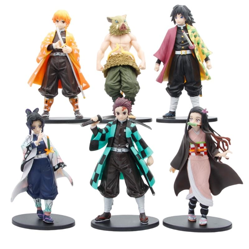 Image of Trunkin Demon Slayer Anime Set B 14cm Action Figures Kamado Tanjirou Nezuko Zenitsu Agatsuma Inosuke Hashibira Giyu Tomioka Shinobu Kocho Kimetsu No Yaiba Figurines,