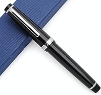 Vista 1 de JINHAO 82 - Pluma estilográfica con clip plateado (punta F 0.020 in, negro)