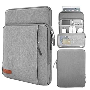 MoKo 9-11" Tablet Tasche Hülle Kompatibel mit iPad Pro 11 M2 2022-2018/iPad 10. 10,9 2022/iPad Air 5 10,9" 2022/Air 4/Air 3 10,5/Galaxy Tab S8 11"/iPad 9/8/7 10,2/iPad Pro 10,5, Hellgrau