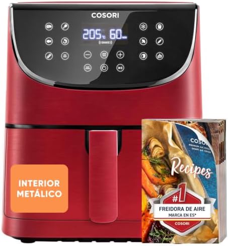 Cosori Freidora de Aire 5,7L, Interior Metálico, 11 Modos, 97% Si...