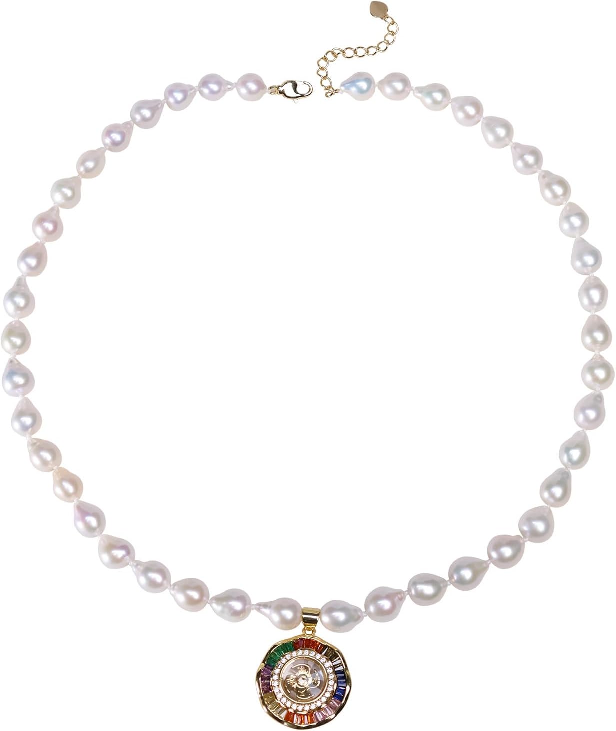 AAA+ Grade Elegant Pearl Necklace for Women, Sterling Silver/18K Gold Plated, Multiple Styles Available, Ideal for Mother's Day, Valentine's Day, Anniversaries, and Birthdays