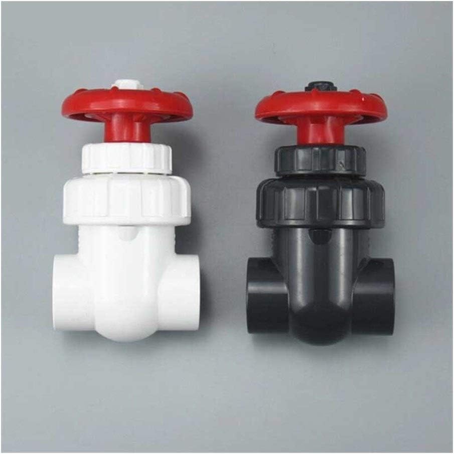 DOLUNTO Needle Valve 1PC UPVC I.D 20/25/32/40mm Gate Valve Precision Flow Control PVC Sluice Valve Garden Irrigation Aquarium PVC Valve (Specification : Inner Dia20mm(DN15), Voltage : White)