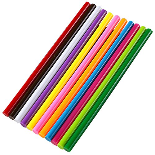 Colored Hot Glue Sticks, 98In Glue Sticks, Large Hot Melt Glue Sticks for Glue Gun, Adhesive for Materials for Kids 11mm, 11 PCS