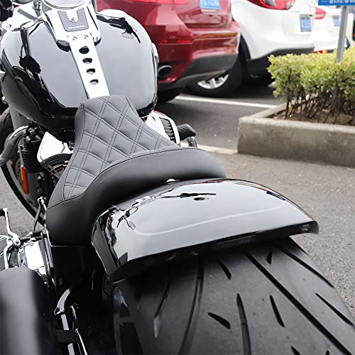 Hoprousa Motorcycle Rear Fender for Harley Davidson Softail Breakout Fat Boy 2018-2023, Harley Rear Fender with LED Lights Plug & Play Easy Install