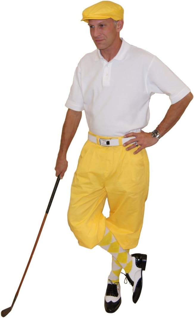Kings Cross Yellow Knickers, Flat Cap, Polo and Argyle Socks
