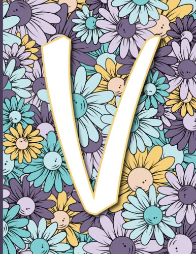 Cahier de composition V fleuri pour organiser vos journées et écrire vos notes de bureau à la maison