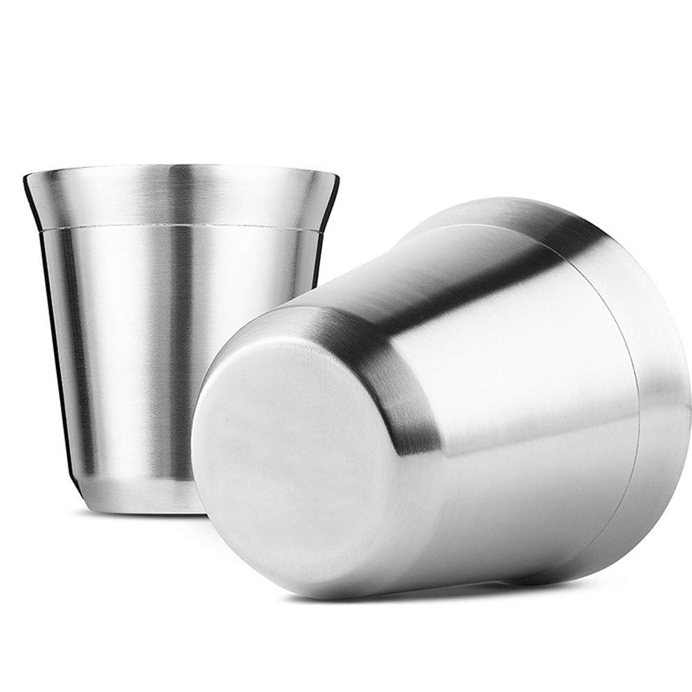 Kubek do espresso ze stali nierdzewnej 80 podwójnych ścianek, stal 304 Demitasse ze spodkiem do użytku domowego.