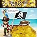 Dronside Gold Pirate Coins Set of 100, Plastic Gold Play Treasure Coins Toys for Play Favor Party Supplies, Pirate Party, Treasure Hunt Game and Party Favors