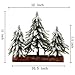VGIA 3 Small Christmas Tree with Wood Stand Flocked Snow Christmas Decoration Tabletop Centerpiece