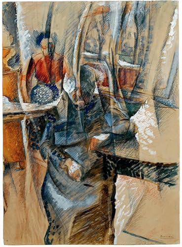 Poster Décoration Murale Intérieur Boccioni 60x90cm pour salon moderne