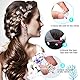 Surplex 72 Stück Curlies Spiralen Haarspiralen Haarspinnen, Perlen Strass Haarschmuck Braut Blumen Kristall Haarspinnen Haarklammer Kopfschmuck Hochzeit Zubehör Haarclips Silber Frauen Damen