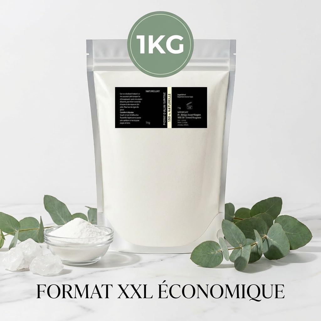 Alaunstein in Surfin-Pulver, 1 kg: 100 % natürliches Deodorant und effektiver Weichspüler, hypoallergen, enthält keine Chemikalien