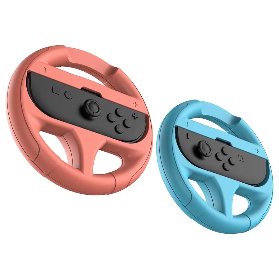 Subsonic - Pack de 2 volantes de carreras para Nintendo Switch y Switch 2 JoyCons - Compatible con Switch y Switch 2 Joy-cons - Azul y Rojo