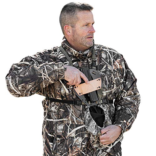 Slicker Pistol Universal Pistol Holster with Chest and Leg mounting Options That Will Conceal and Protect (Vanishing Tan)
