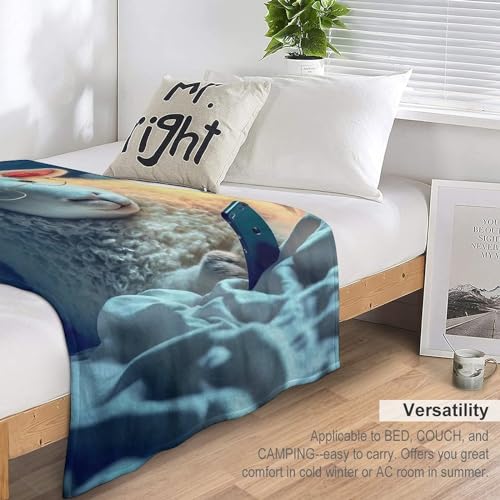 Couverture en mouton mignon 3D impression chaude flanelle - 7