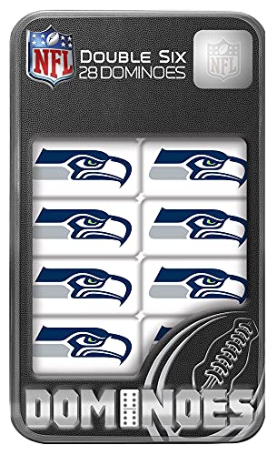 MasterPieces Game Day - NFL Seattle Seahawks - 28 Piece Team Logo Double Six Domino Set