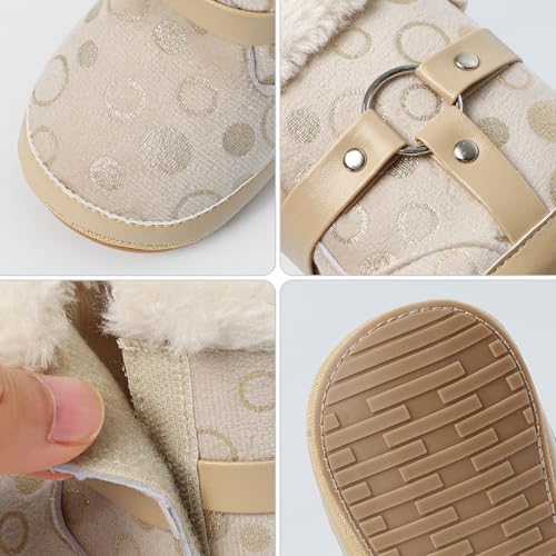 MK MATT KEELY Baby Booties Newborn First Walkers Soft Sole Crib Shoes Warm Cozy Non-Slip Booties for Infant Toddler Girls Boys3
