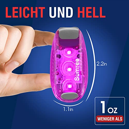 Sumree LED Blinklicht Schulranzen Sicherheitslicht 2er Set, Clip Sicherheit Licht Kinderwagen Licht Lauflicht Haustier Licht für Kinder Rucksack, Hunde Leuchtanhänger, Katzen, Jogger, Kinderwagen