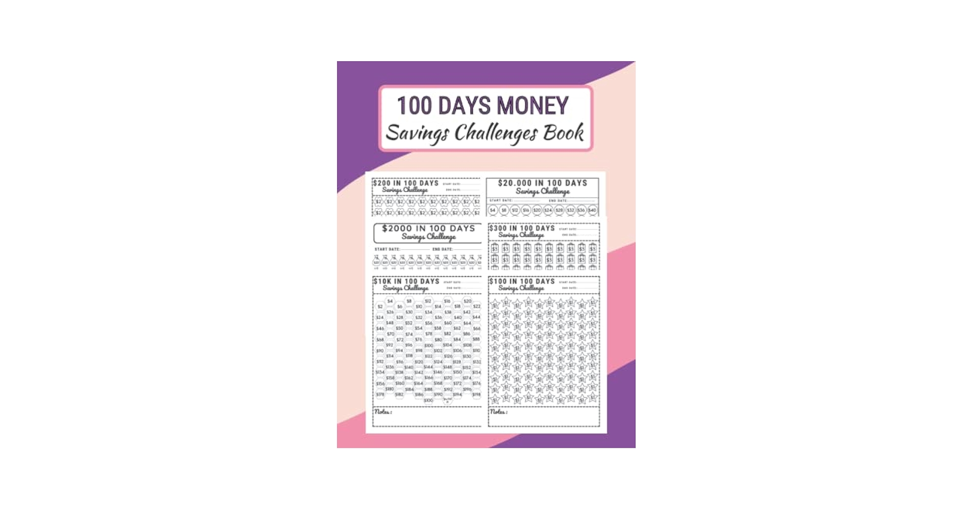 100 Days Money Savings Challenges Book: Simple Savings