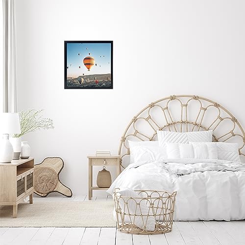 Image of JCJMY 10x10 Picture Frame for Wall, Wall Hanging Horizontally or Vertically, 10 x 10 Square Wall Gallery Poster Photo Frame with Durable Shatter Resistant Plexiglass, Black