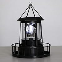 Vista 4 de Cabilock Lámpara de torre de faro giratorio LED, lámpara de torre de faro resistente al agua, adorno para jardín y patio, decoración al aire libre
